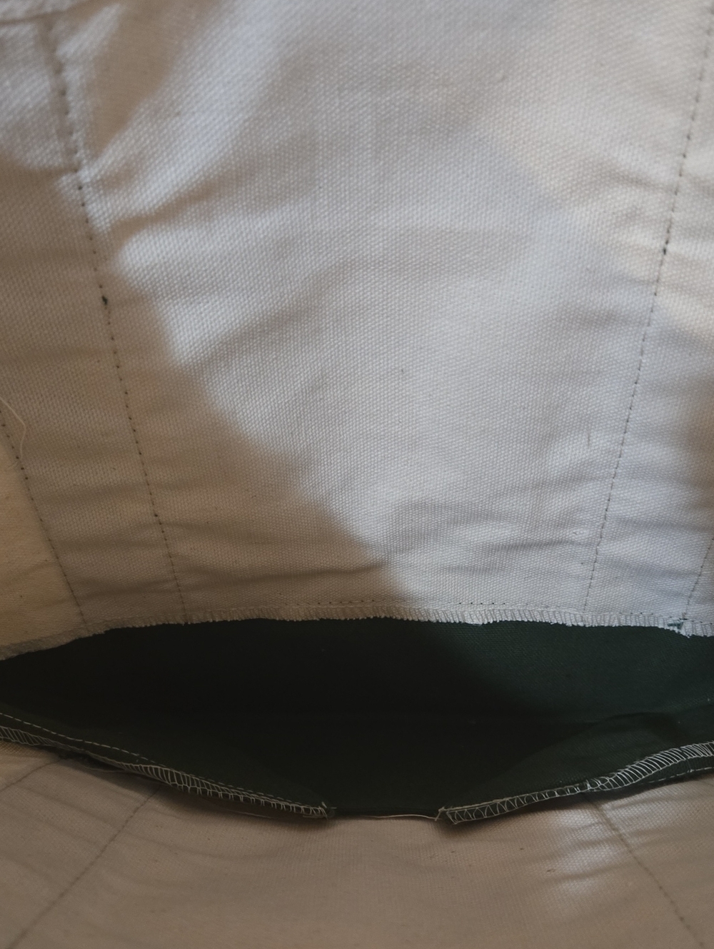 Trader Joe's Mini White and Green Canvas Tote Bag - Picture 2 of 4